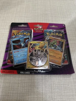 POKEMON TCG: BLISTER 2 paquetes de refuerzo 3 láminas Articuno, Zapdos, Tyranitar - sellado Foto 1 de 2