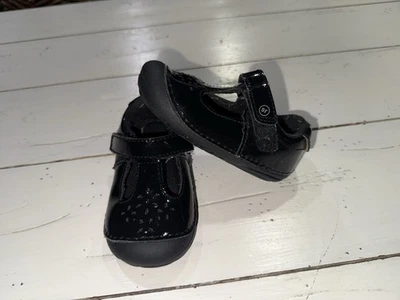 Zapatos de vestir para niños pequeños 5,5 Stride Rite charol negro Mary Jane correa en T Foto 1 de 4