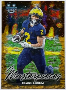 Blake Corum 2023 Bowman Best Masterpieces Gold #25/50 Michigan - Rams - Picture 1 of 2