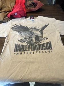 Harley Davidson Men Beige Sturgis South Dakota T-Shirt Small Short Sleeve - Picture 1 of 4