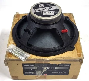 NOS Richard Allan HD12S 12" Gama Completa Altavoz – 8 Ohm – Hecha En Inglaterra - Imagen 1 de 10