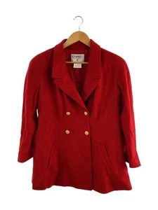 CHANEL Other Boutique Coco Mark Button Double Jacket 42 Cashmere Red Used - Bild 1 von 5