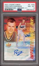 2021-22 Court Kings Kristaps Porzingis Impressionist Ink Masterpiece 1/1 PSA 8