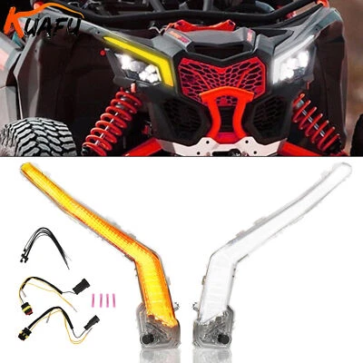 KUAFU LED Front Signature Turn Signal Light For Can Am Maverick X3 2017-2023 - Image 1 of 4