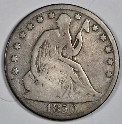 Media libertad sentada 1850-o.  G-VG.  203488 Foto 1 de 2