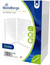 5x Mediarange DVD-Hüllen 14mm je Box BD CD DVD transparent