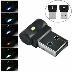 Mini Wireless USB RGB LED Car Light Interior Mood Neon Atmosphere Ambient Lamp - Picture 1 of 9