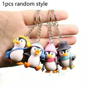Pinguin Schlüsselring Schlüsselanhänger Tasche Charm zufällige Farbe 2024 Geschenke X1L3 - Bild 1 von 12
