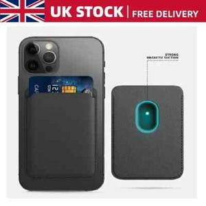 Leather Magnetic MagSafe Card Wallet Holder For iPhone 16Pro Max 15 14 13 12 17 - Picture 1 of 16