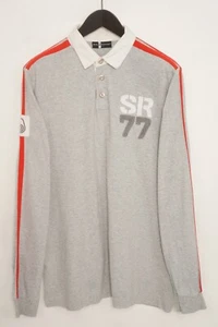 Hombre Sail Racing Rugby Camisa Manga Larga Cuello Polo Algodón Gris 2XL XOA503 - Imagen 1 de 9