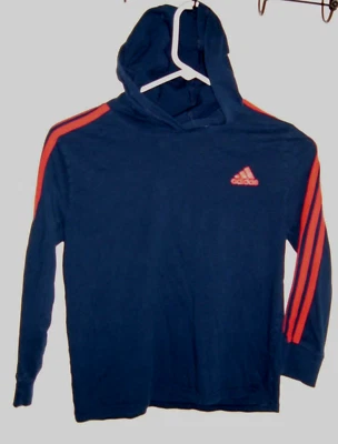 Sudadera con Capucha Adidas Juvenil Pequeña (Talla 8) Azul Ligera Foto 1 de 3