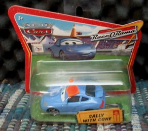 DISNEY PIXAR CARS , SALLY WITH CONE  ,  RACE O RAMA  ,   RARE SHORT CARD , BOX M - Picture 1 of 7