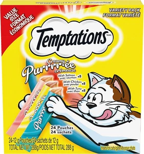 Creamy Puree Adult Lickable Cat Treats with Chicken & Salmon & Tuna Variety Pack - Picture 1 of 1