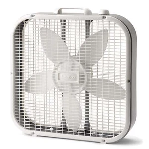 20" Classic Box Fan with Weather-Resistant Motor, 3 Speeds, 22.5" H, White,New - Picture 1 of 8