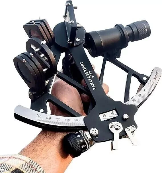 Antiguo Sextante Nautico Marino 9" Tamaya Navegación Funcionando Negro Foto 1 de 4