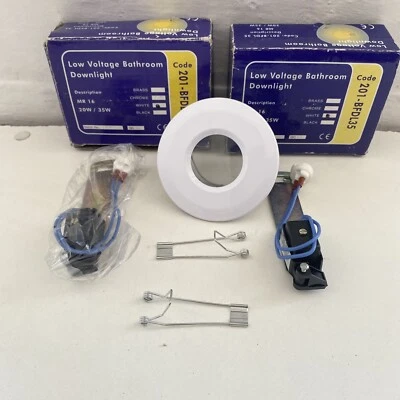 2 X WHITE BATHROOM DOWNLIGHT JOBLOT MR16 20W 35W CEILING SPOTLIGHT — 第 1/4 张图片