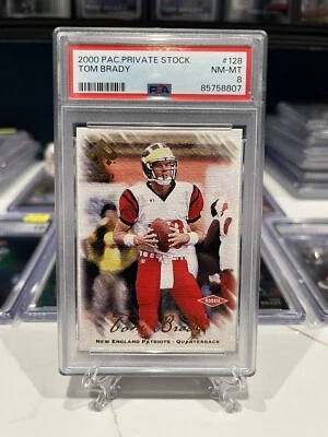 Tom Brady PSA 8 2000 Pacific Private Stock /278 Rookie SSP INVEST GOAT HOF TB12 - Imagem 1 de 2