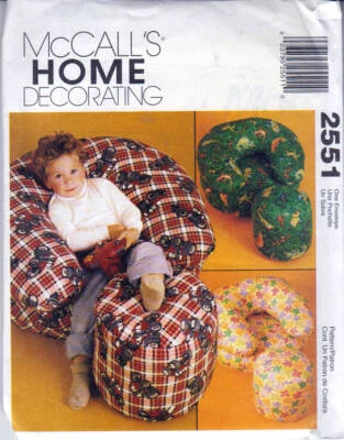 Sewing Pattern McCall's Home Decorating 2551  Child's Chair & Ottoman - Image 1 of 2
