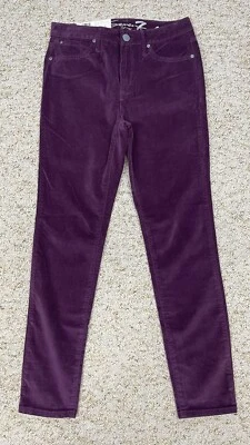 Calça de veludo feminina Seven7 tamanho 6 cintura ultra alta skinny stretch (30x29) - Imagem 1 de 4