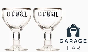 Set Of 2 Orval Beer Glasses 33cl Brand New - Picture 1 of 2