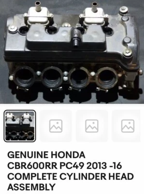 GENUINE HONDA CBR600RR PC49 2013 -16 COMPLETE CYLINDER HEAD ASSEMBLY - Image 1 of 4