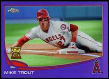 2013 Topps Chrome MIKE TROUT "PURPLE REFRACTOR" Rookie Gold Cup Parallel #1