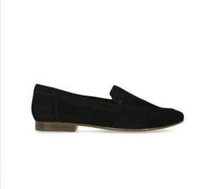 BRAND NEW, NEVER WORN "Aldo" black suede loafers - in size 8