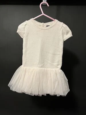 Vestido Suéter con Falda de Tul Bebé GAP Niñas 6-12 Mos Marfil Foto 1 de 3