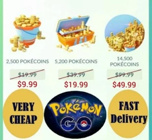Pokemon Go Pokecoins para MUY BARATO | 1.200-101.500 monedas - Imagen 1 de 1