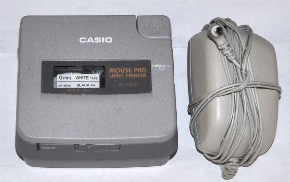 CASIO MOUSE PAD LABEL PRINTER KL-P1000 USB GOOD SCHOOL SURPLUS - Image 1 of 1