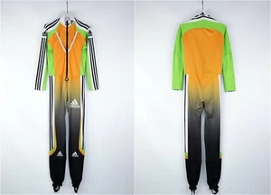 Adidas Vintage Big Logo Swiss Made Ski Biathlon Suit Speedsuit Catsuit - Picture 1 of 11