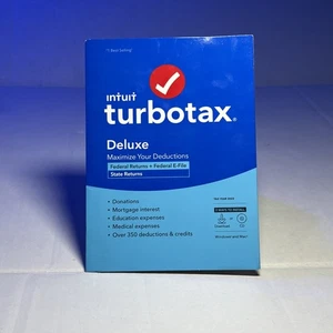 ⚡ NUOVO Turbotax Deluxe 2022 Federal Returns E-File + Stato PC/Mac CD/Download⚡ - Foto 1 di 3