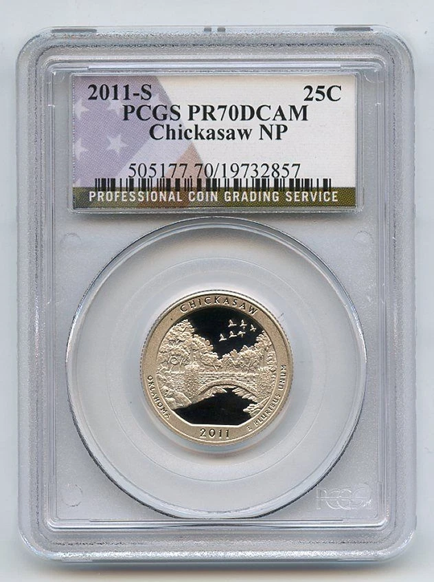 2011 S 25C Clad Chickasaw Quarter PCGS PR70DCAM - Image 1 of 1