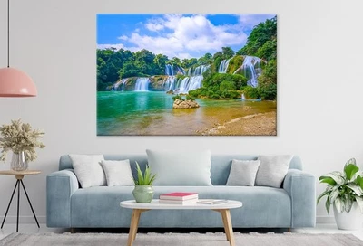 Landscape Waterfall Wall Art Canvas Unframed Print Art - Image 1 of 3