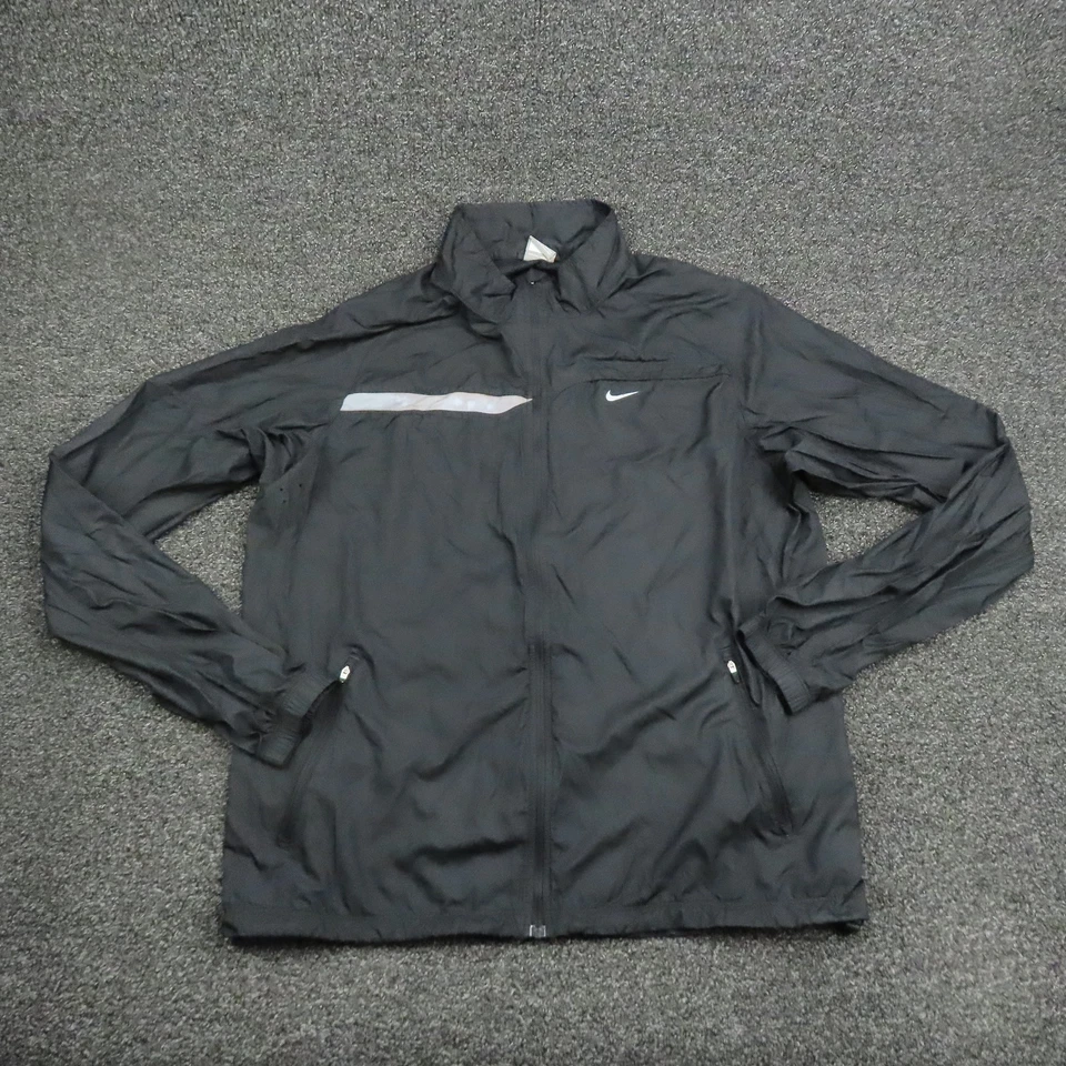 Nike Jacket Mens XL Full Zip Windbreaker Reflective Athletic Running Pockets - Image 1 of 4