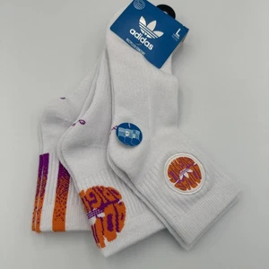 Pack de 3 calcetines ADIDAS Originales cuartos de alto unisex talla mediana blanco naranja - Imagen 1 de 7
