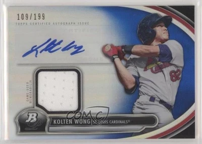 2013 Bowman Platinum Auto Relic Blue Refractor /199 Kolten Wong #AR-KW Auto - Image 1 of 2