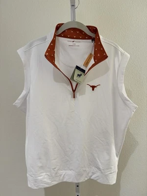Chaleco de lujo sin mangas Horn Legend Texas Longhorns UT para hombre talla L Blanco Nuevo Con Etiquetas Foto 1 de 4