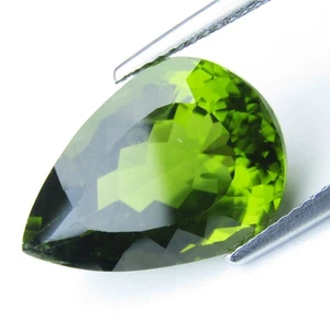 Fabulosa colección de piedras preciosas sueltas con forma de pera peridoto verde natural de 10,33 quilates - Imagen 1 de 8