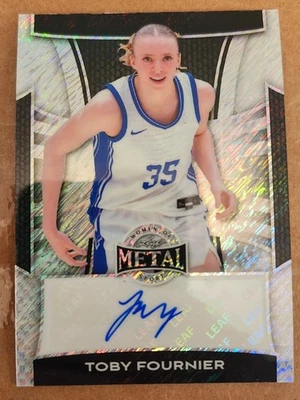 2025 Leaf Metal Women of Sport Toby Fournier Silver Shimmer AUTO 1/1 Duke - Image 1 of 2
