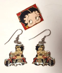 Lote de prendedores pendientes BETTY BOOP vintage ganchos colgantes para montar motocicleta 1" - Imagen 1 de 19