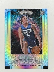 2024-25 Prizm Deca Rob Dillingham Explosion Silver #3 Rookie Timberwolves RC - Picture 1 of 2