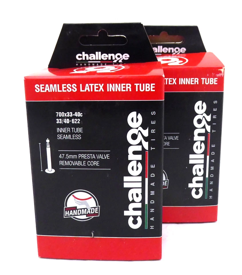 Tubos de látex sin costuras Challenge 700x33-42, par Foto 1 de 1