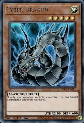 Cyber Dragon (Alt Art) - Silver Ultra Rare 1st Edition BLC1-EN021 - NM - YuGiOh - Image 1 of 2