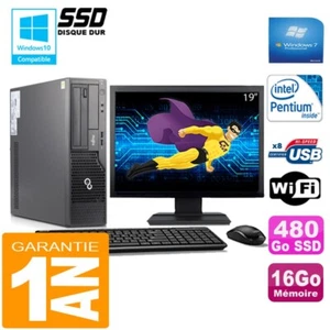 PC Fujitsu Esprimo E500 E85+ SFF G640 16Go Scheibe 480Go SSD Wifi W7 Ecran 19 " - Bild 1 von 1