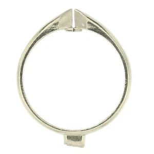 14K White Gold Comfort Fit Cast Ring Shank Solitaire Style Band Empty Blank USA - Picture 1 of 6