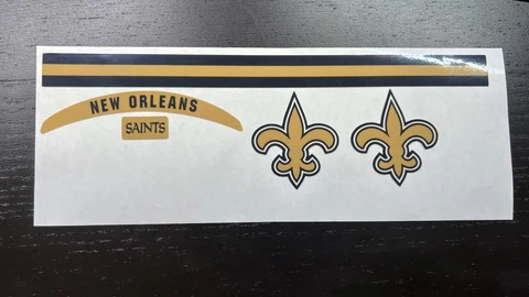 New Orleans Saints Mini Football Helmet Decal Set Cover