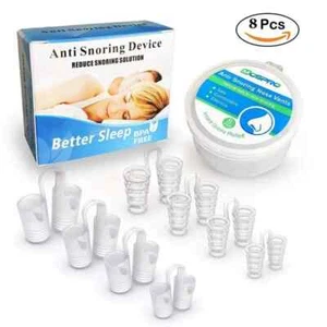 8PCS Anti Snoring Breathe Easy Sleep Aid Nasal Dilators Device Nose Clip - Picture 1 of 7
