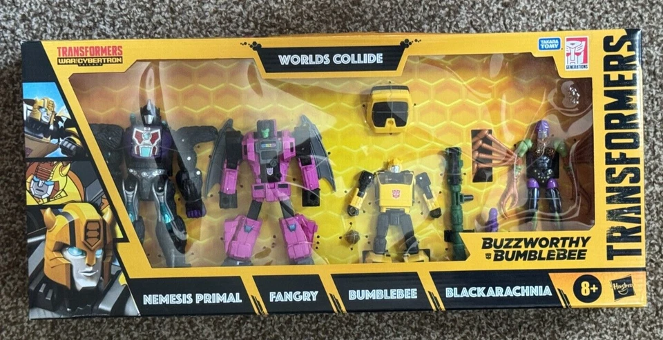 Transformers WFC Buzzworthy Bumblebee Worlds Collide Target Exclusive 4 Pack - Image 1 of 4