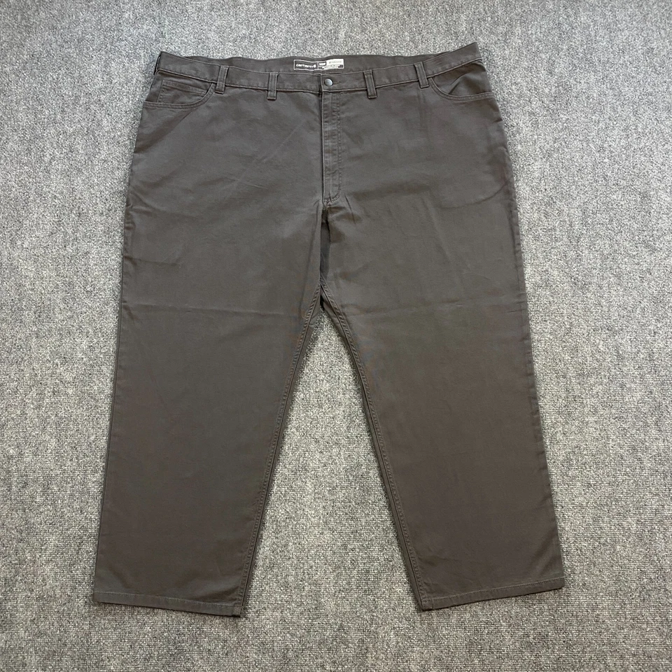 Carhartt Rugged Flex Relaxed Fit Canvas 5 Pocket Work Pants 54x30 Gray BN2517-M